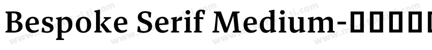 Bespoke Serif Medium字体转换